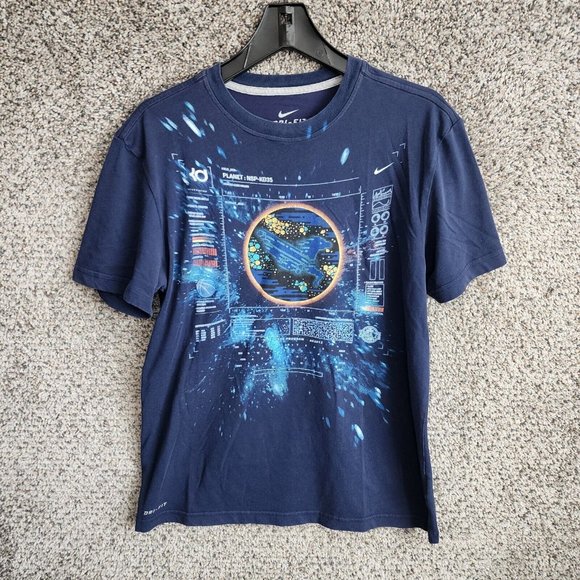 Nike Dri‎ Fit Tee Shirt Mens Medium Kevin Durant Planet 2013 All Star 596574-451 - Picture 1 of 7
